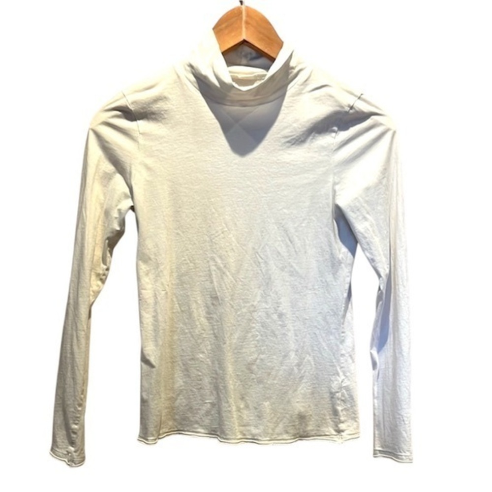 Anthropologie Women’s Lightweight Cream Colored Mock neck Size XS